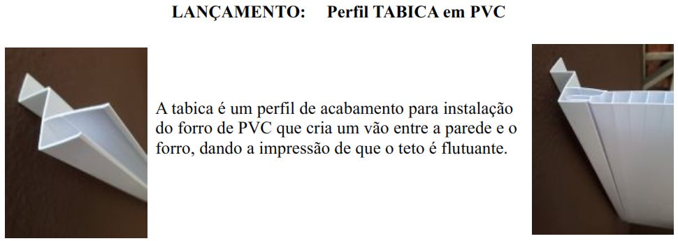 Tabica em PVC !